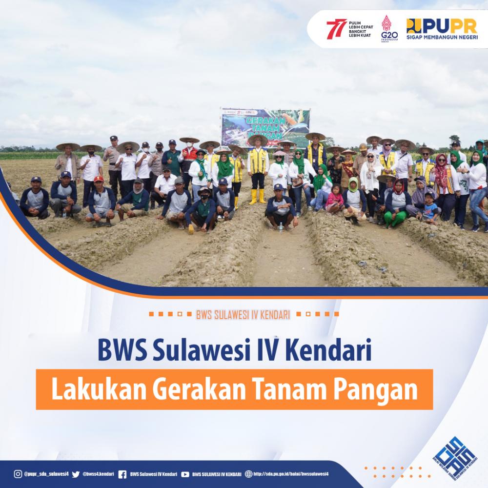 BWS Sulawesi IV Kendari Lakukan Gerakan Tanam Pangan